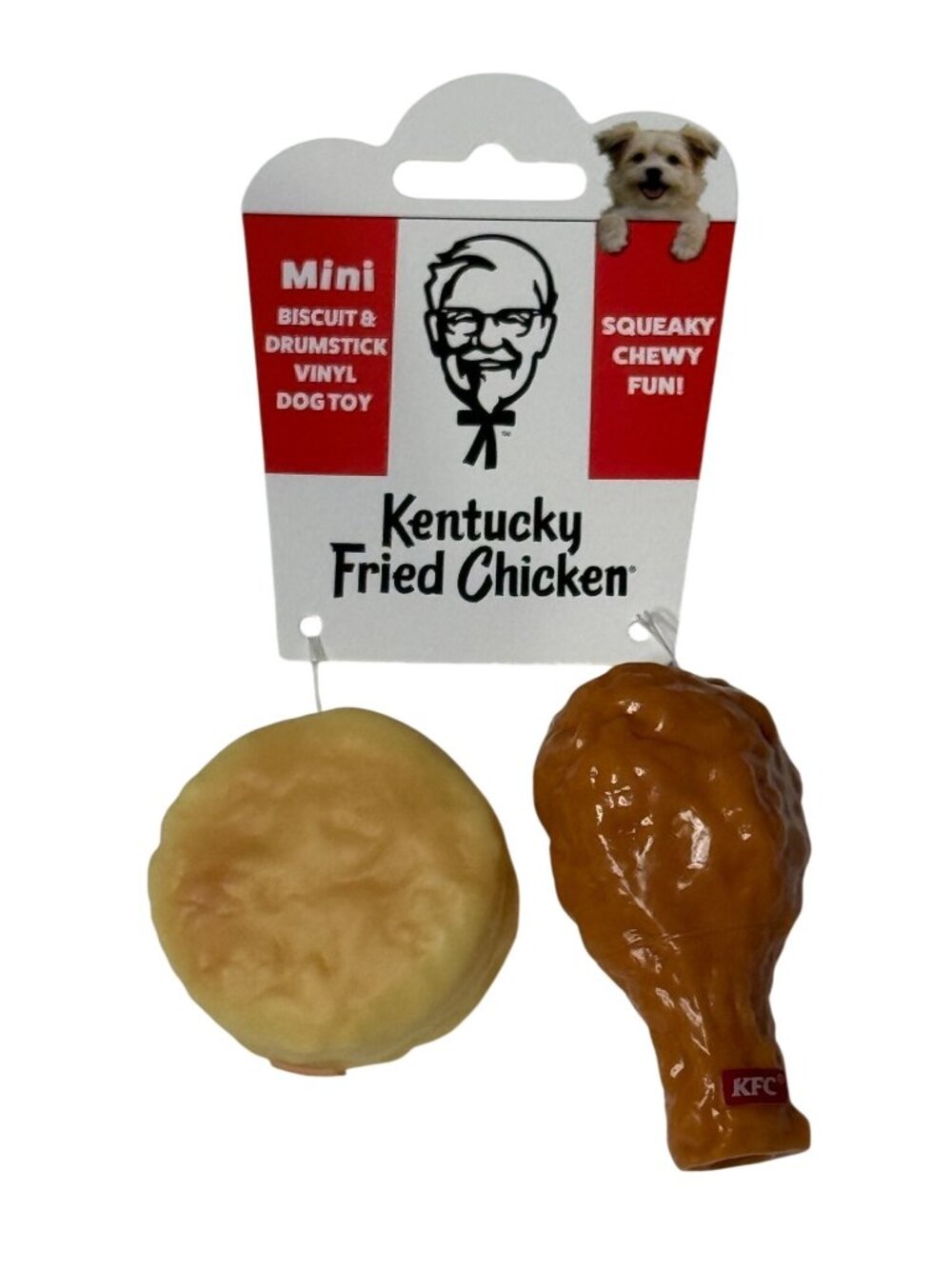 KFC Mini Dog Toys Squeaky Chicken Drumstick Biscuit Vinyl Puppy Chew Set
